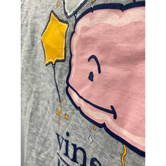 Vineyard Vines Shirt Men Small Gray Long Sleeve Tee Happy New Years 2020 - Picture 7 of 12